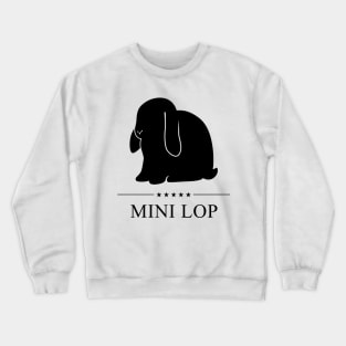 Mini Lop Rabbit Black Silhouette Crewneck Sweatshirt